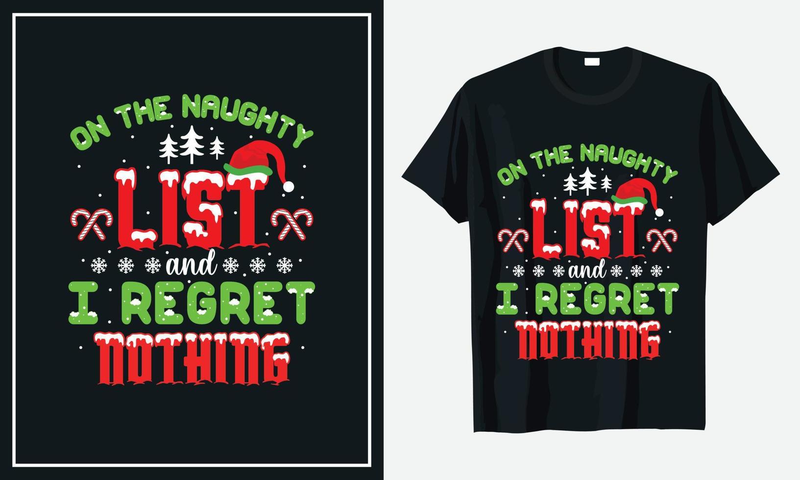 Christmas T-shirt Design vector