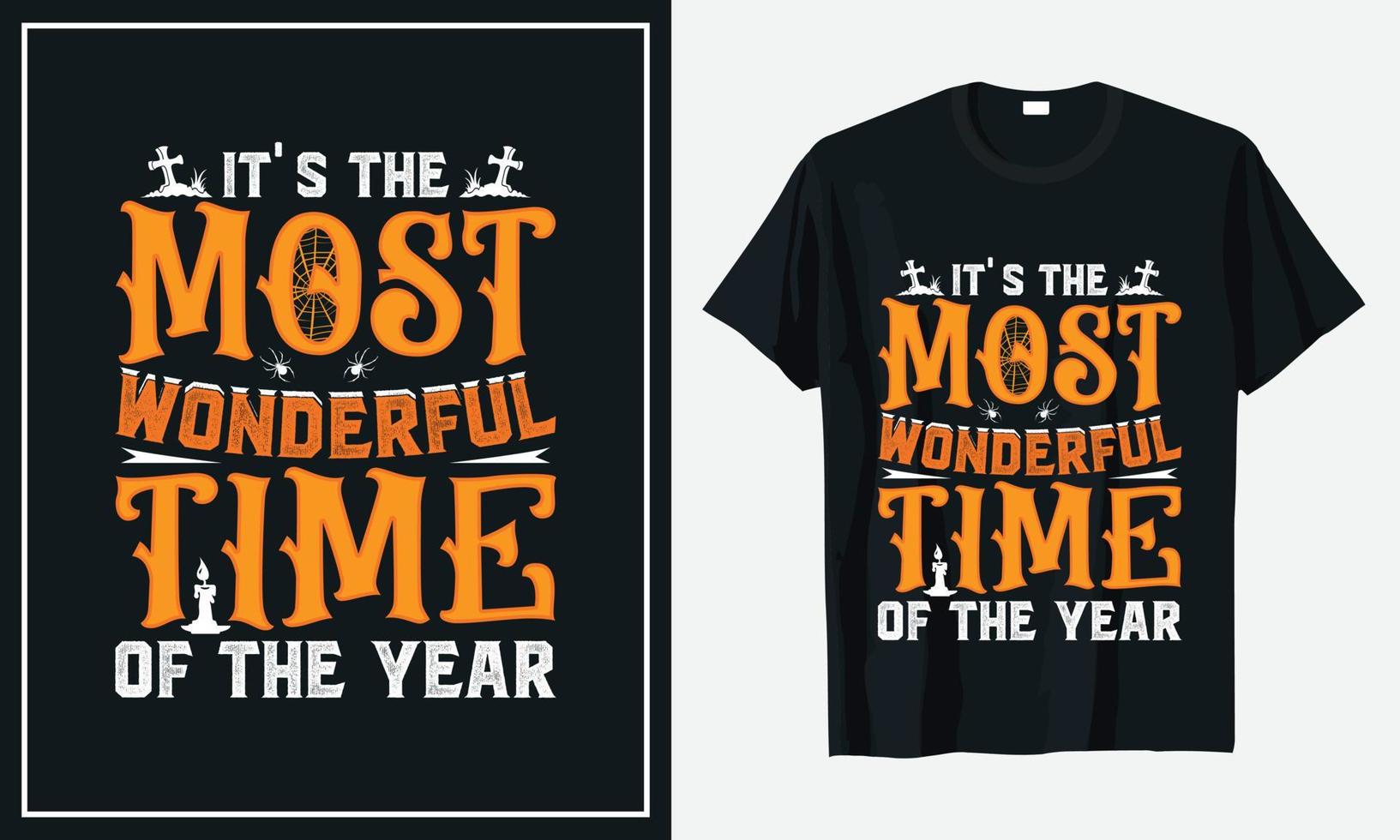 es la época más maravillosa del año diseño de camiseta de halloween vector