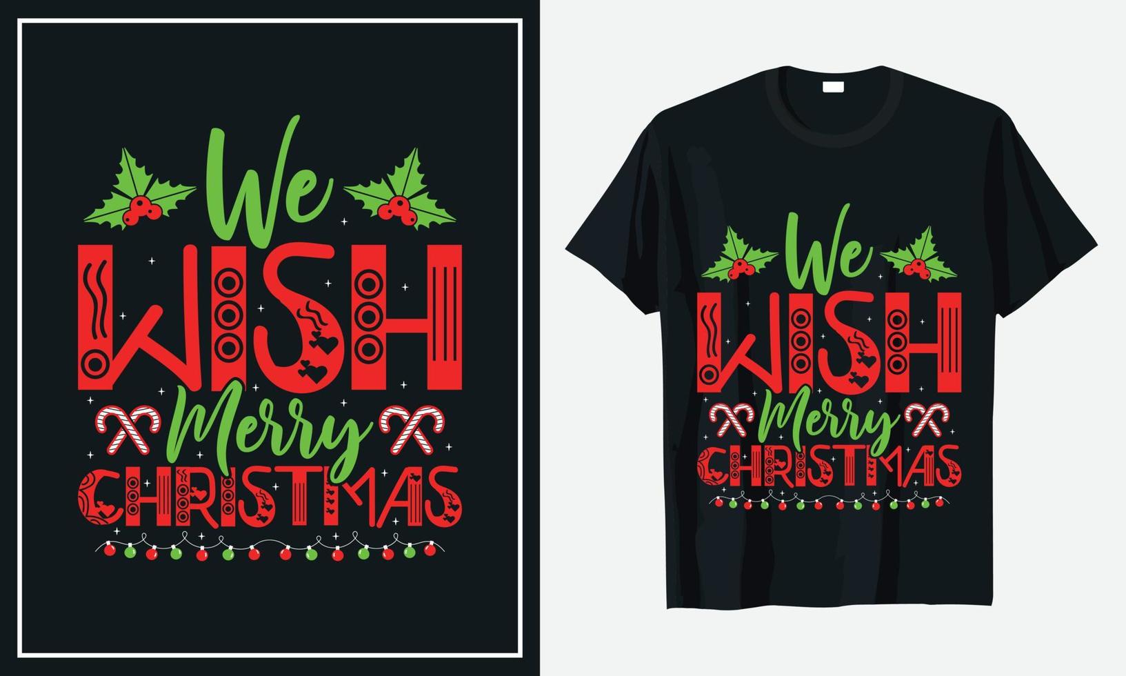 Christmas T-shirt Design vector