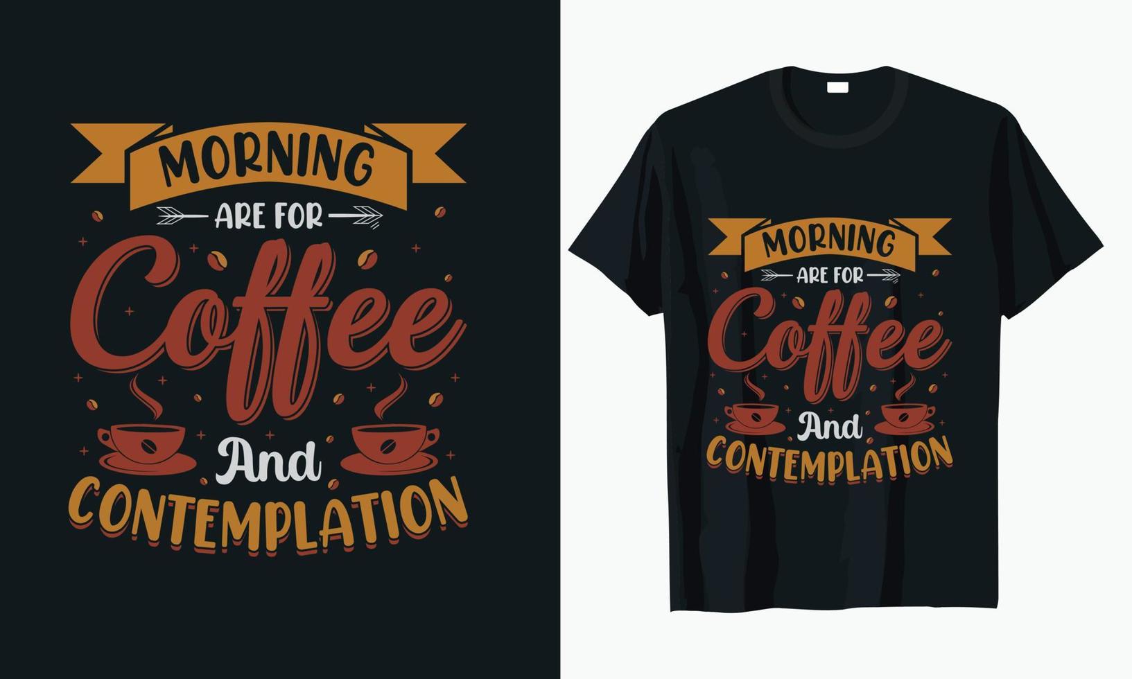 Coffee Typography T-shirt Design Free Vector