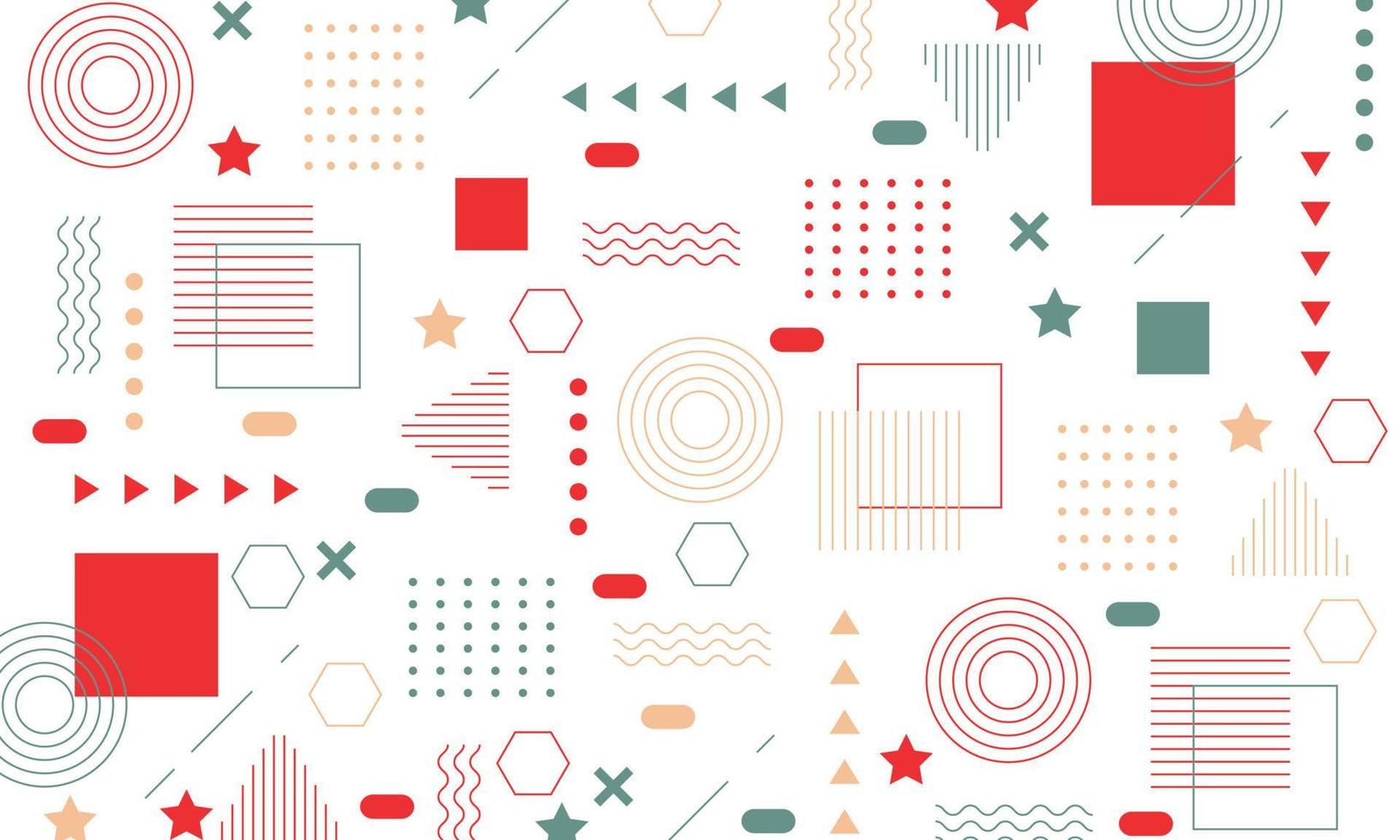 Abstract flat geometric background design vector