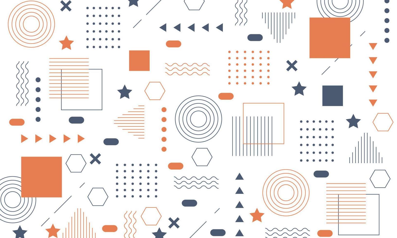 Abstract flat geometric background design vector