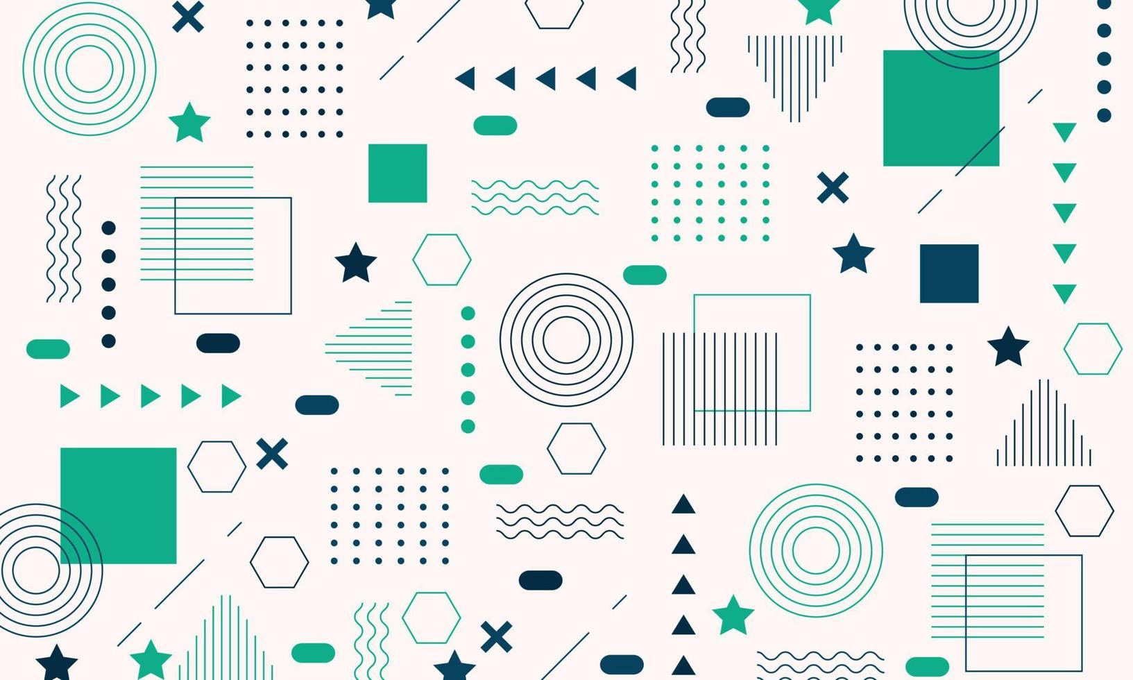 Abstract flat geometric background design vector