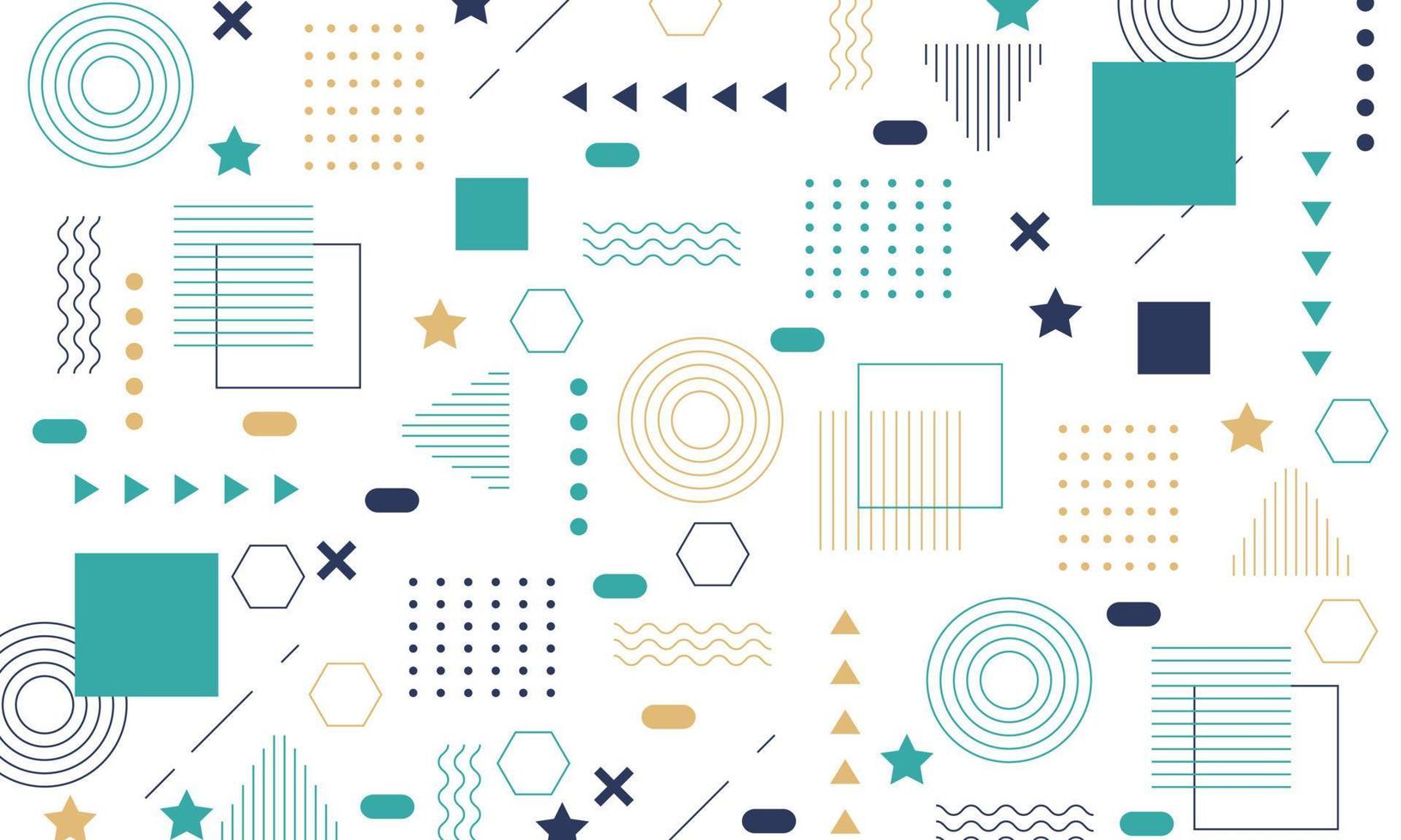 Abstract flat geometric background design vector