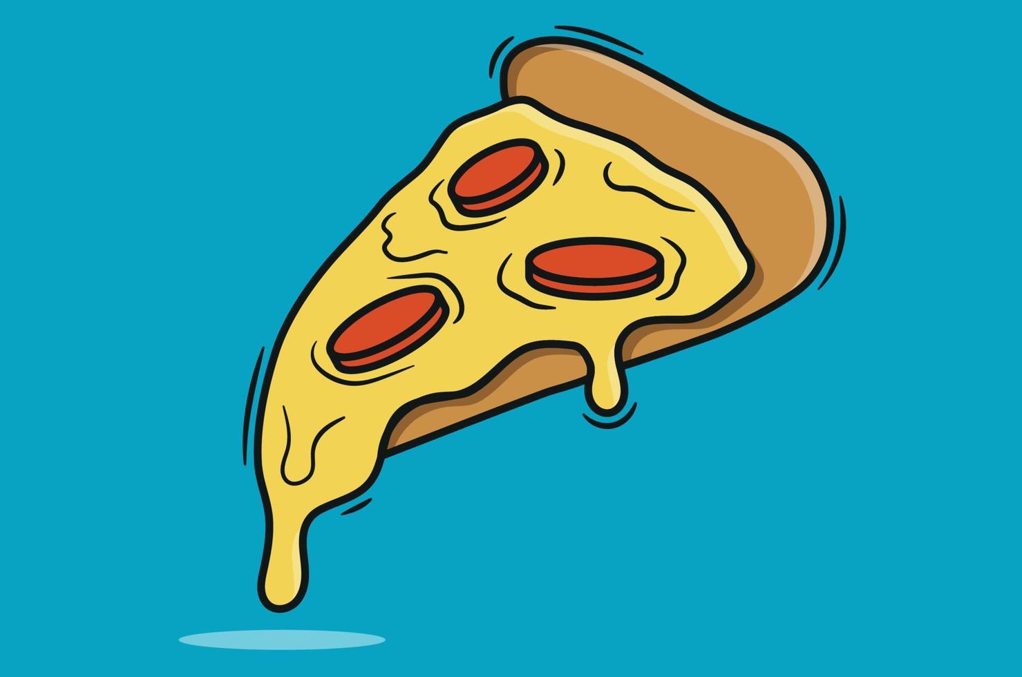 Ilustraciones de dibujo pizza vector