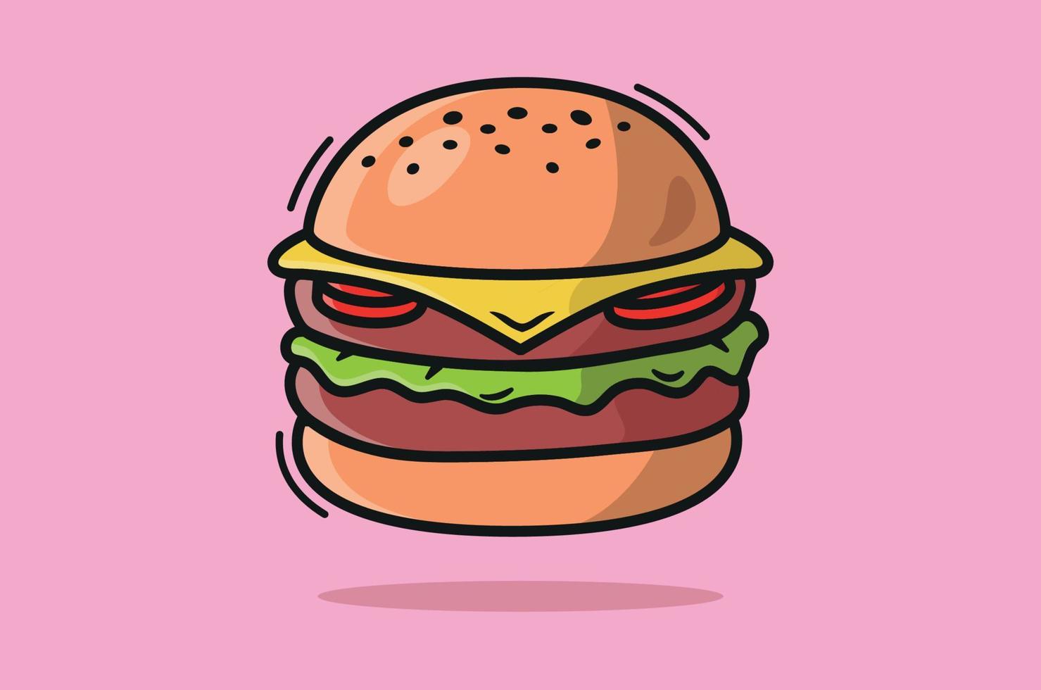 Ilustraciones de burger draw vector
