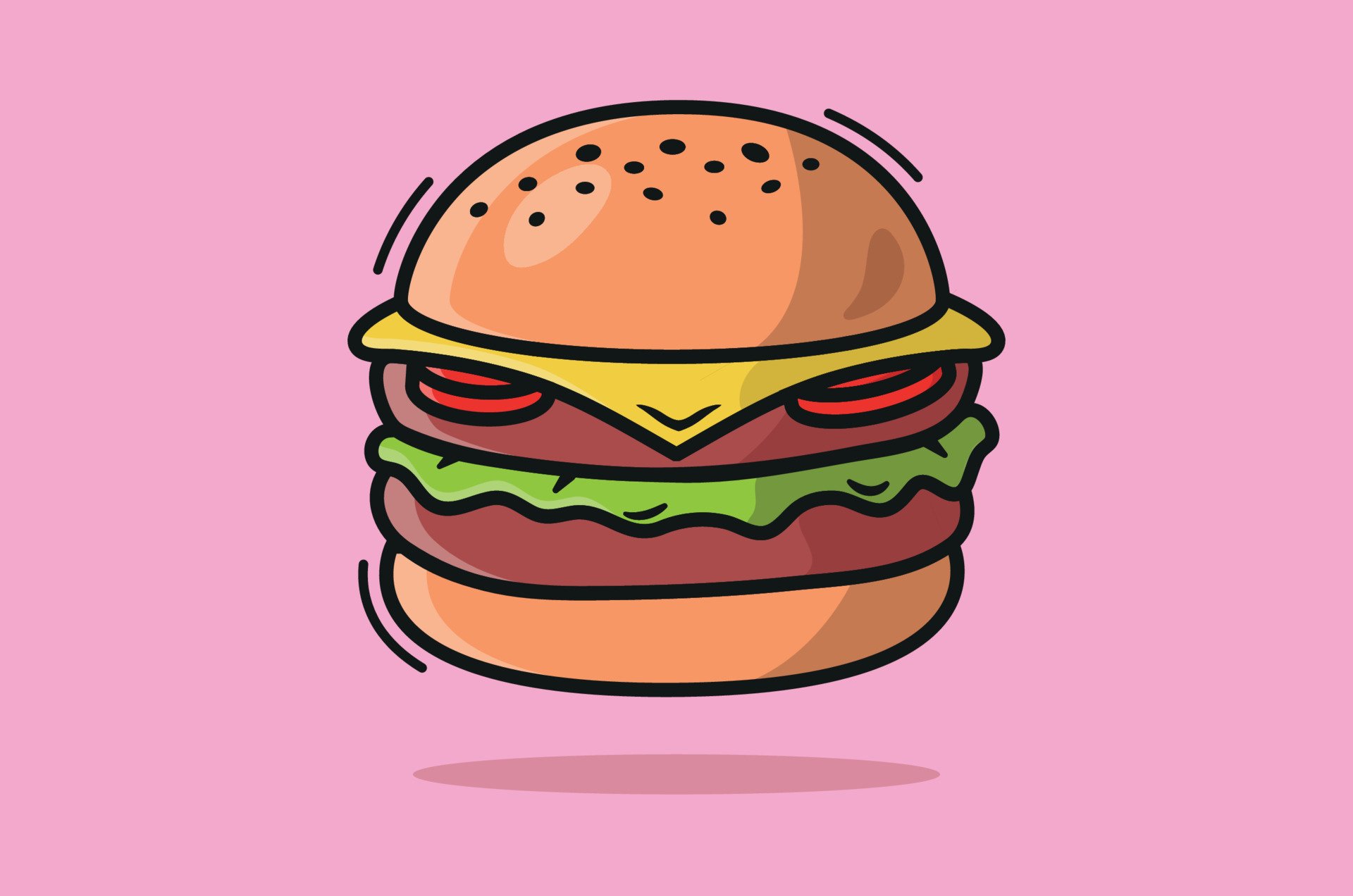 Ilustraciones de burger draw 10005514 Vector en Vecteezy