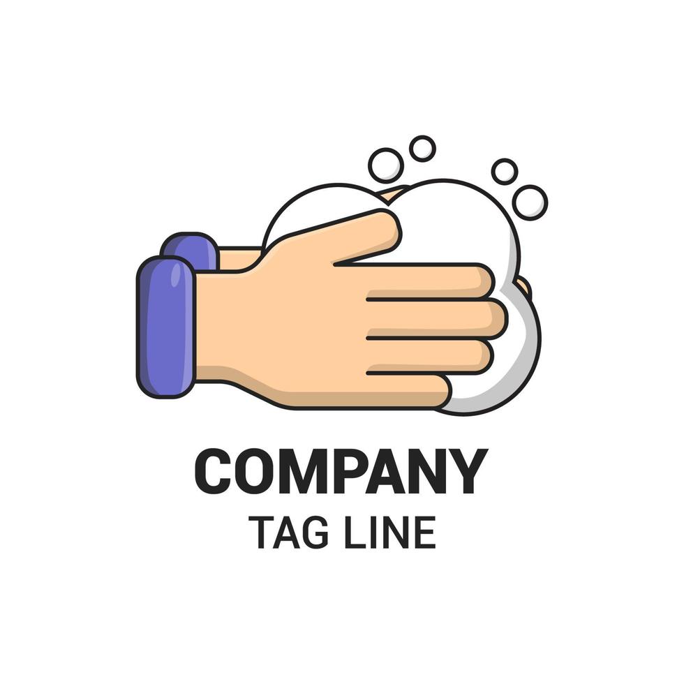 Hand wash, Logo and icon Template Design Vector, Emblem, Design Concept, Outline Symbol. vector