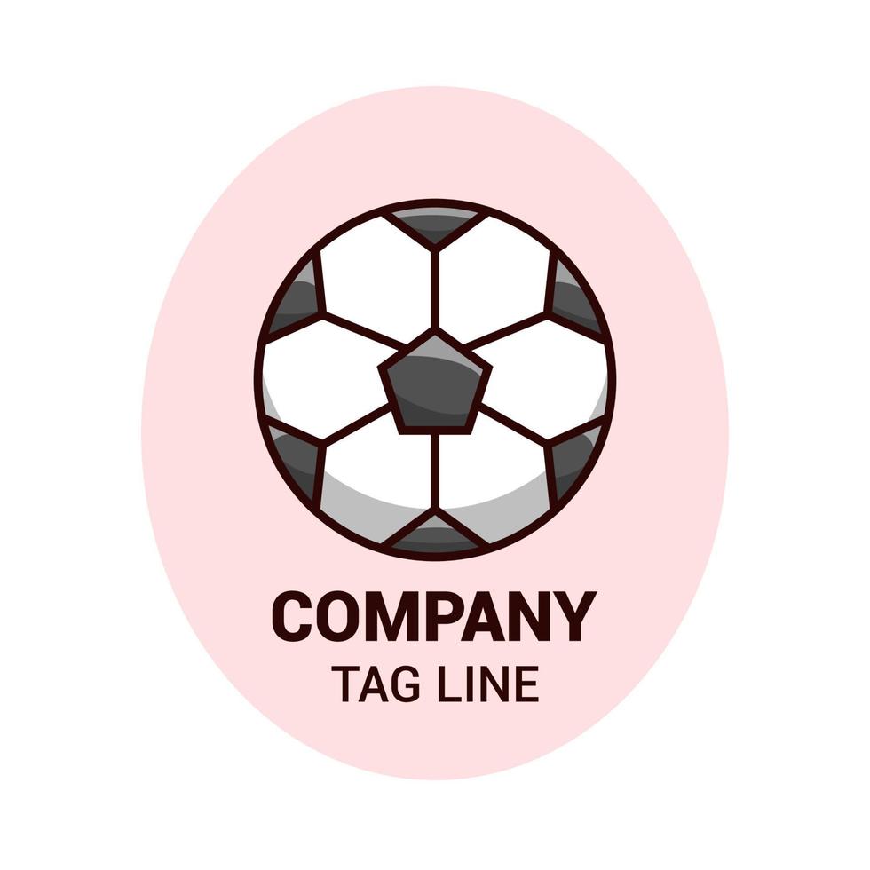 vector de plantilla de diseño de fútbol, logotipo e icono, emblema, concepto de diseño