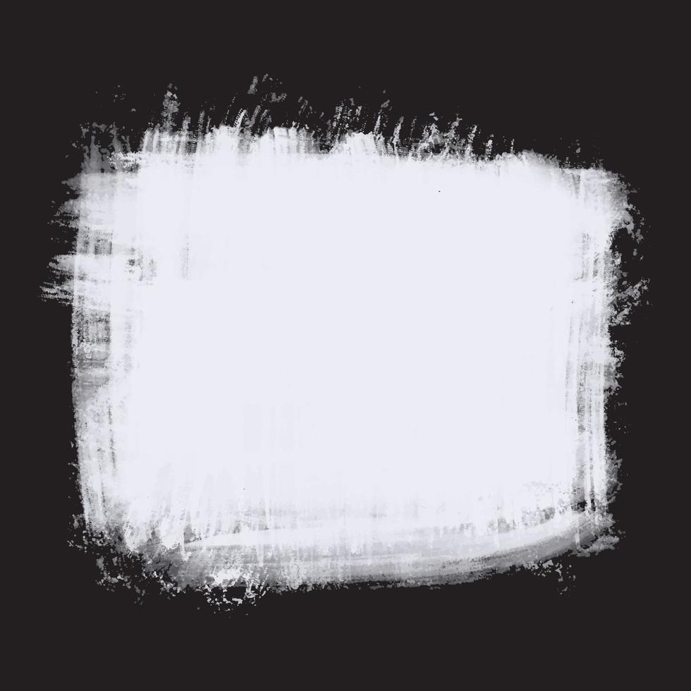 White oil acrylic paint over black background. White art brush paint