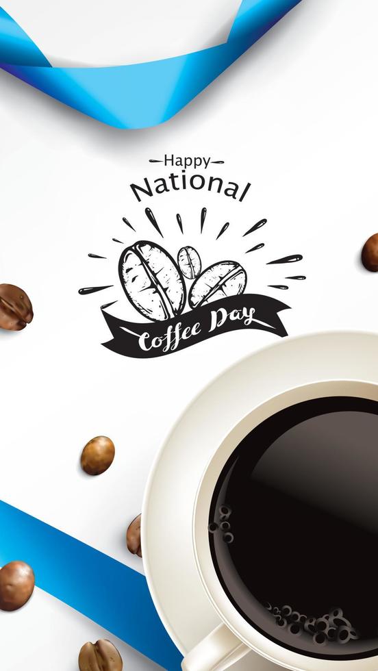 International or national Coffee Day vector