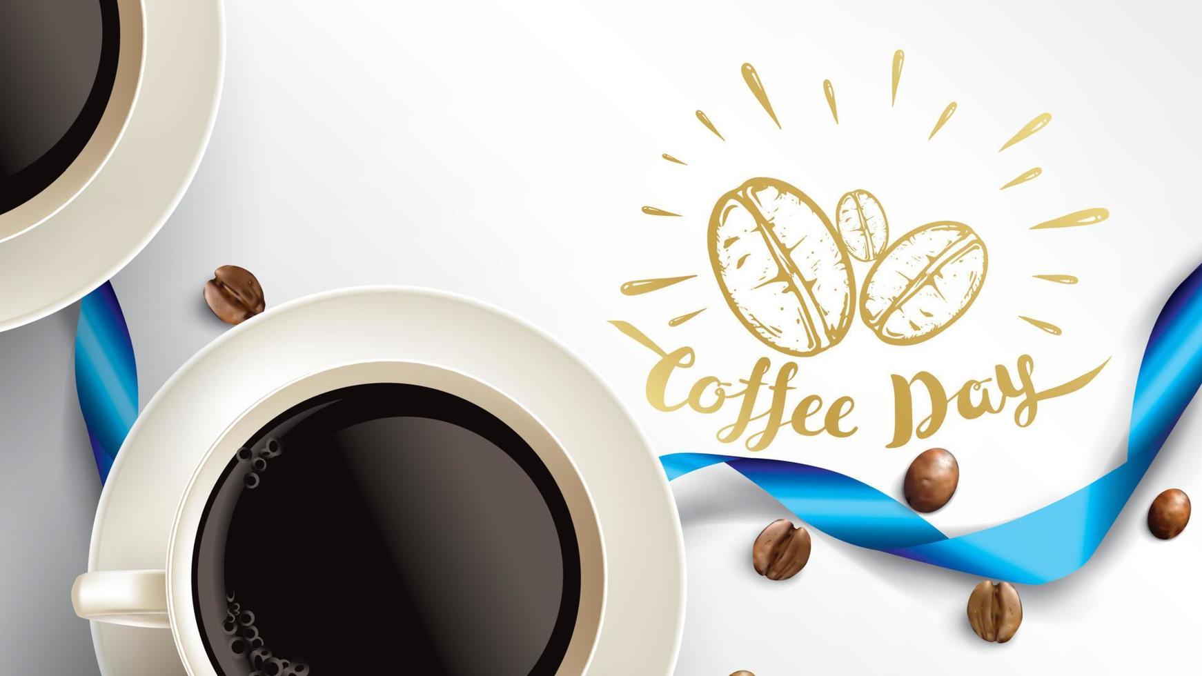International or national Coffee Day vector