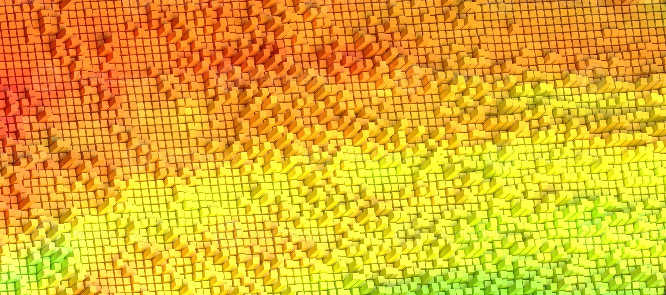 3d colorful cubes background. 3d render photo
