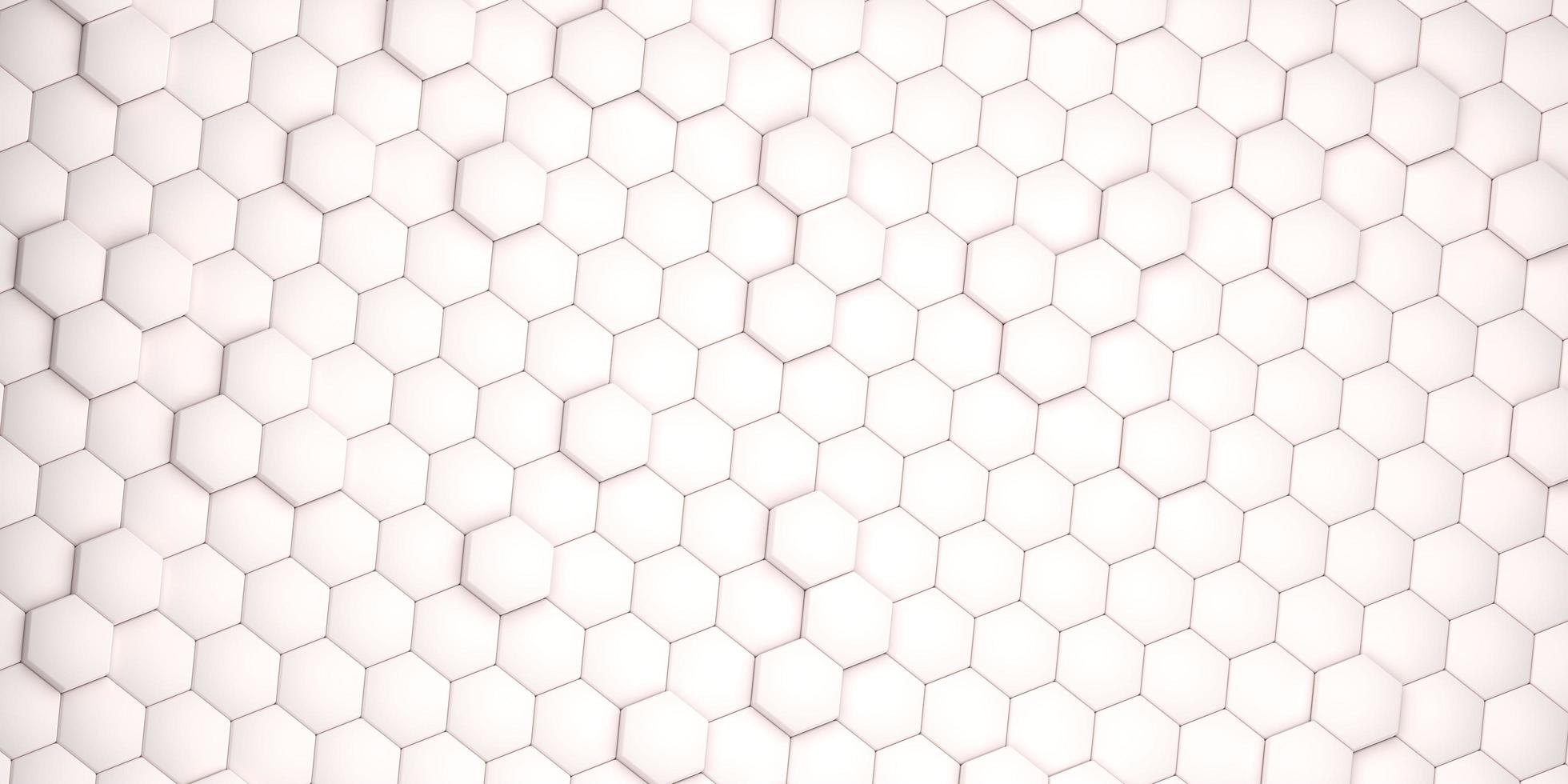 white hex tiles background. 3d render photo