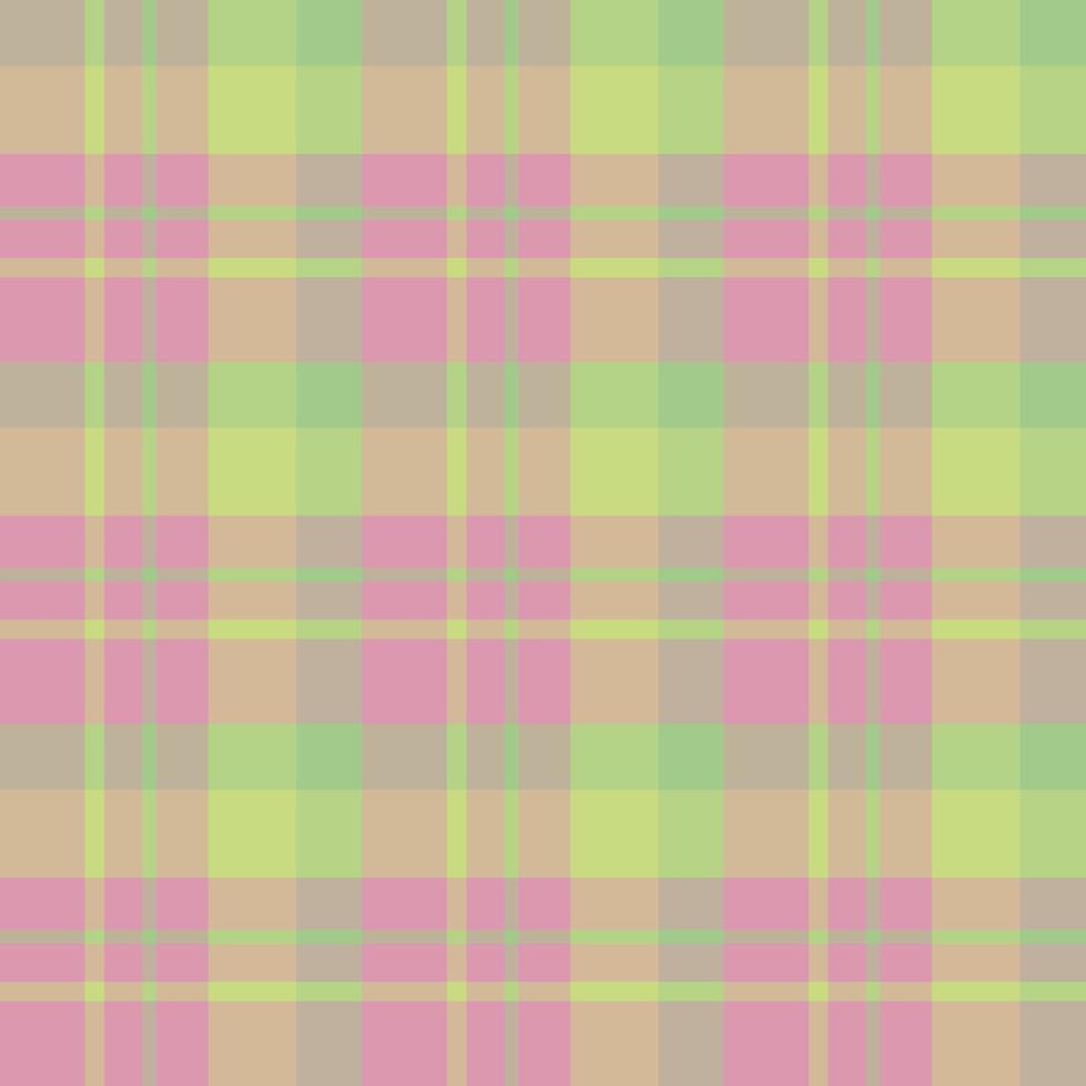 Seamless pattern in charming pink and light and dark green colors for plaid, fabric, textile, clothes, tablecloth and other things. Vector image.