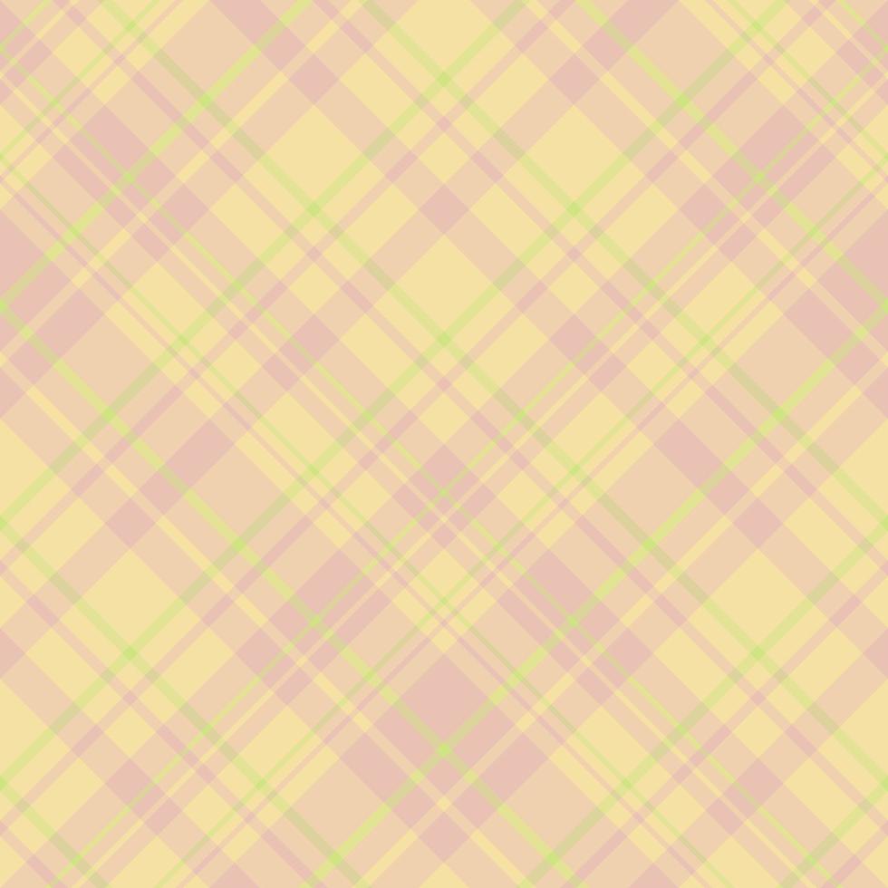 Seamless pattern in exquisite cozy yellow, pink and light green colors for plaid, fabric, textile, clothes, tablecloth and other things. Vector image. 2