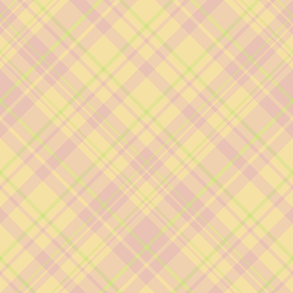 Seamless pattern in exquisite cozy yellow, pink and light green colors for plaid, fabric, textile, clothes, tablecloth and other things. Vector image. 2