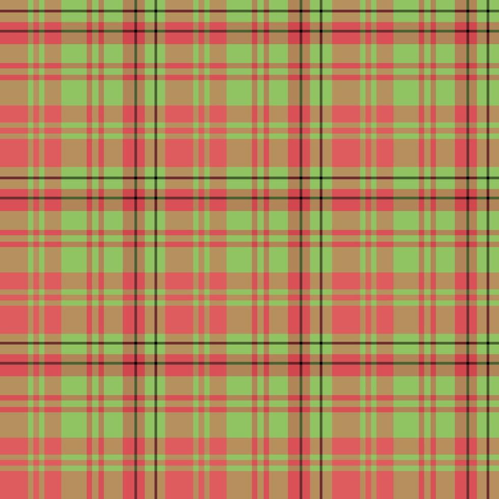 Seamless pattern in amazing red, green and black colors for plaid, fabric, textile, clothes, tablecloth and other things. Vector image.