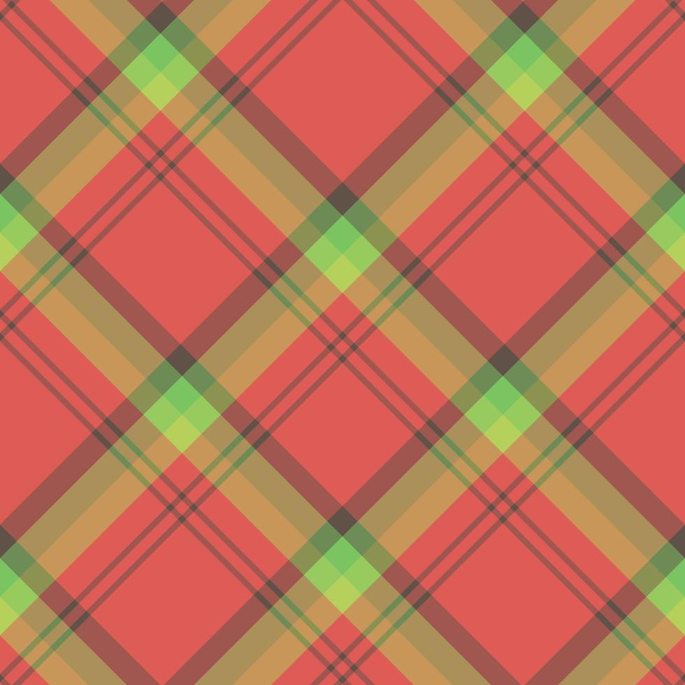 Seamless pattern in beautiful red and green colors for plaid, fabric, textile, clothes, tablecloth and other things. Vector image. 2