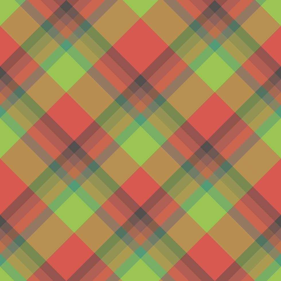 patrón transparente en colores rojo, verde y marrón brillante para tela escocesa, tela, textil, ropa, mantel y otras cosas. imagen vectorial 2 vector