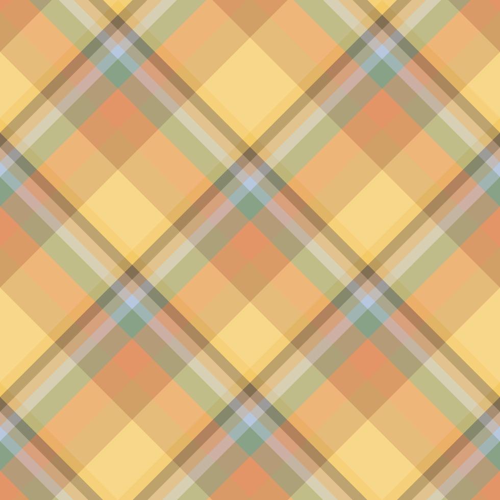 Seamless pattern in discreet yellow, green and orange colors for plaid, fabric, textile, clothes, tablecloth and other things. Vector image. 2