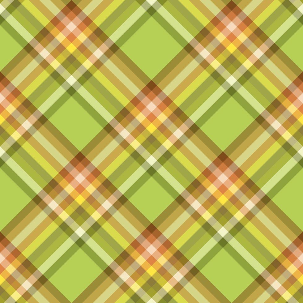 patrón impecable en impresionantes colores verde, amarillo, naranja y marrón para cuadros, telas, textiles, ropa, manteles y otras cosas. imagen vectorial 2 vector