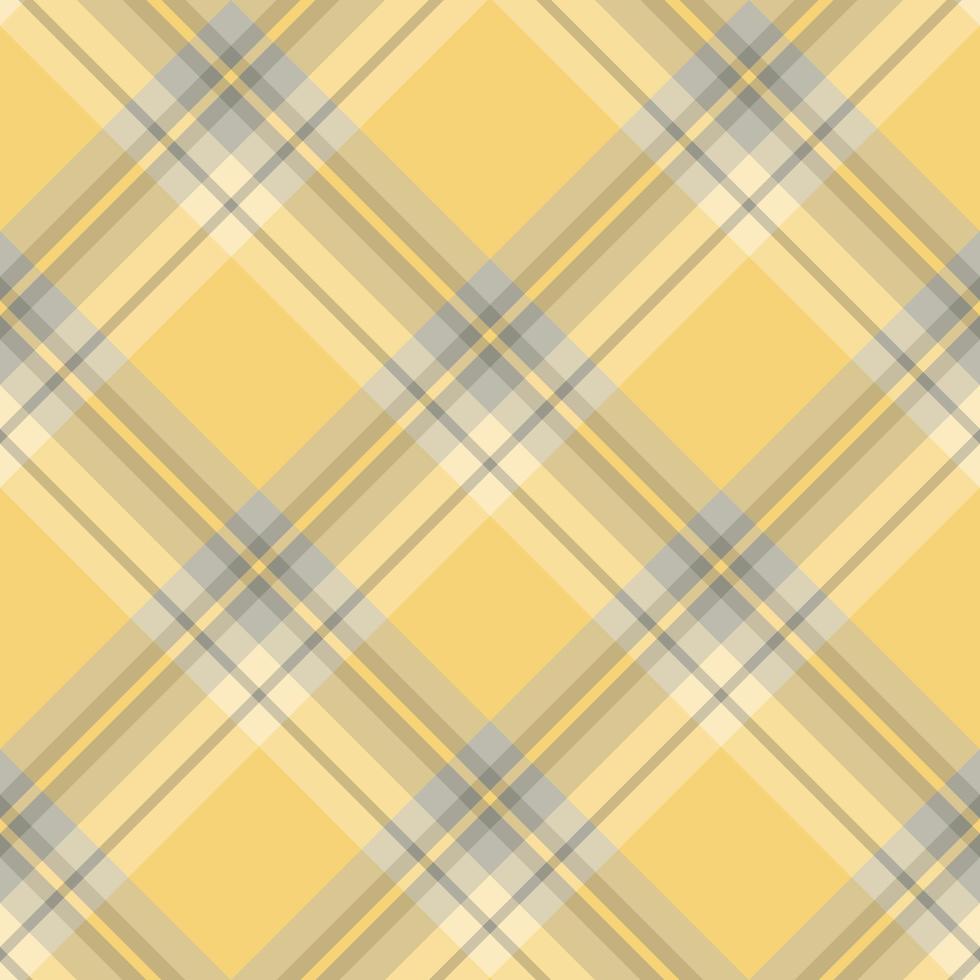 Seamless pattern in awesome yellow and light and dark grey colors for plaid, fabric, textile, clothes, tablecloth and other things. Vector image. 2