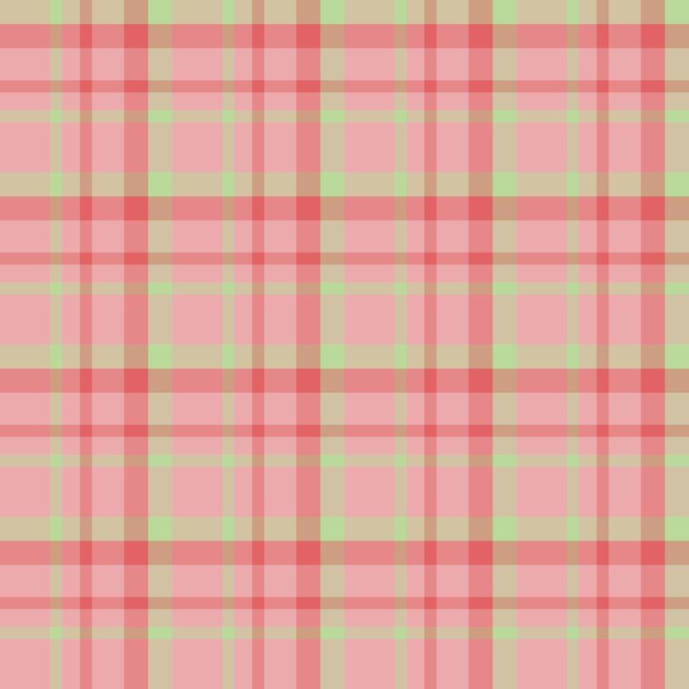 Seamless pattern in charming warm red, pink and green colors for plaid, fabric, textile, clothes, tablecloth and other things. Vector image.