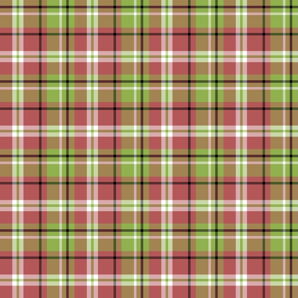 Seamless pattern in exquisite christmas red, green, white and black colors for plaid, fabric, textile, clothes, tablecloth and other things. Vector image.