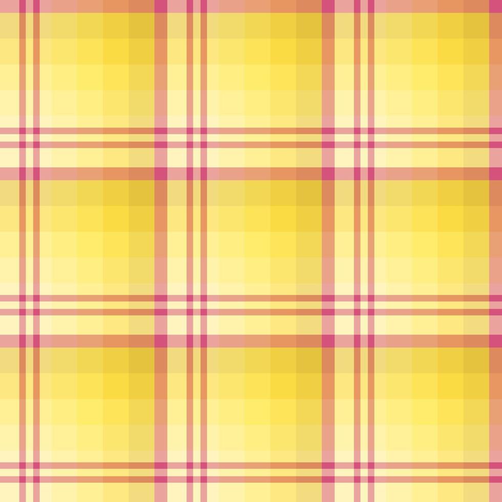 Seamless pattern in charming yellow and pink colors for plaid, fabric, textile, clothes, tablecloth and other things. Vector image.