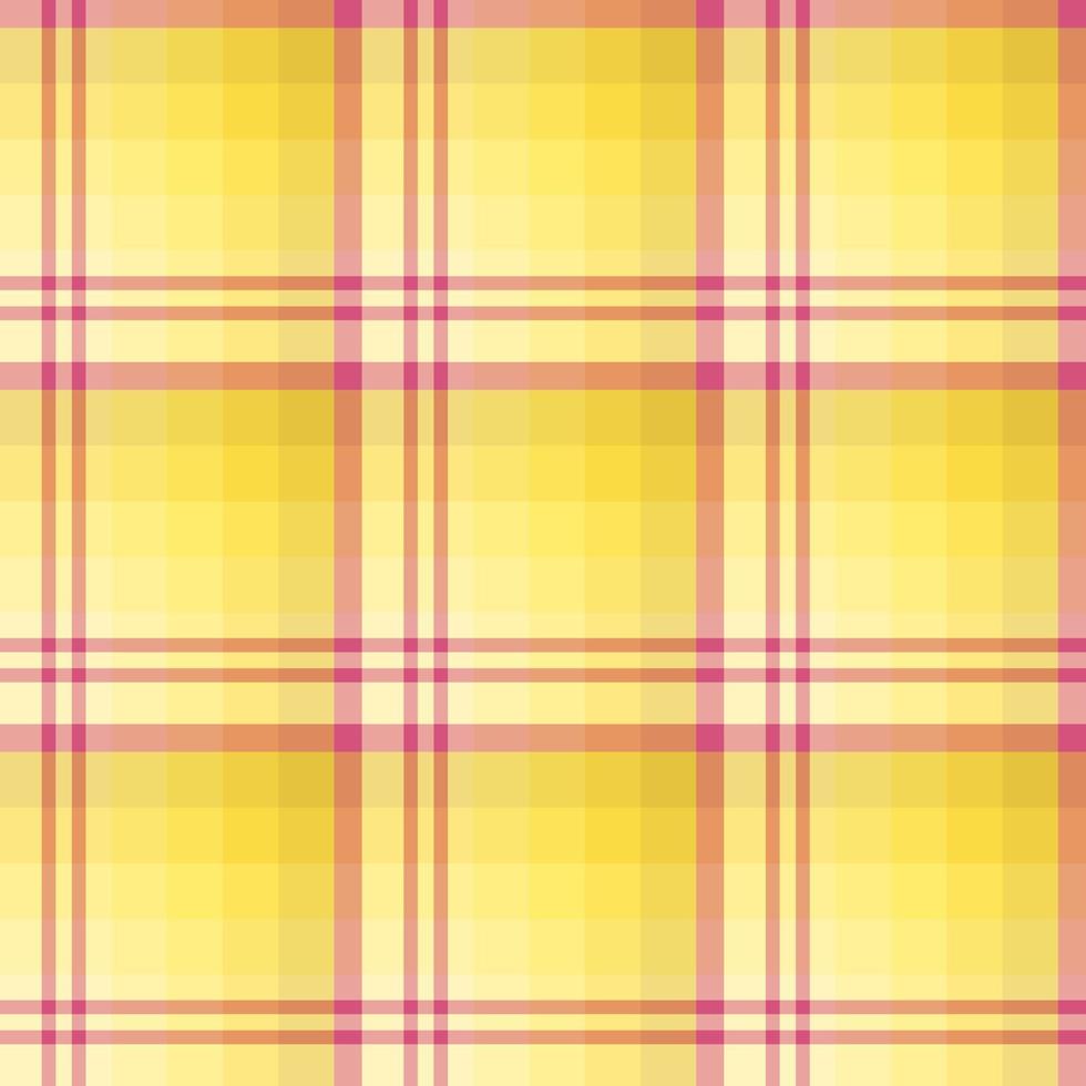 patrón impecable en encantadores colores amarillo y rosa para tela escocesa, tela, textil, ropa, mantel y otras cosas. imagen vectorial vector