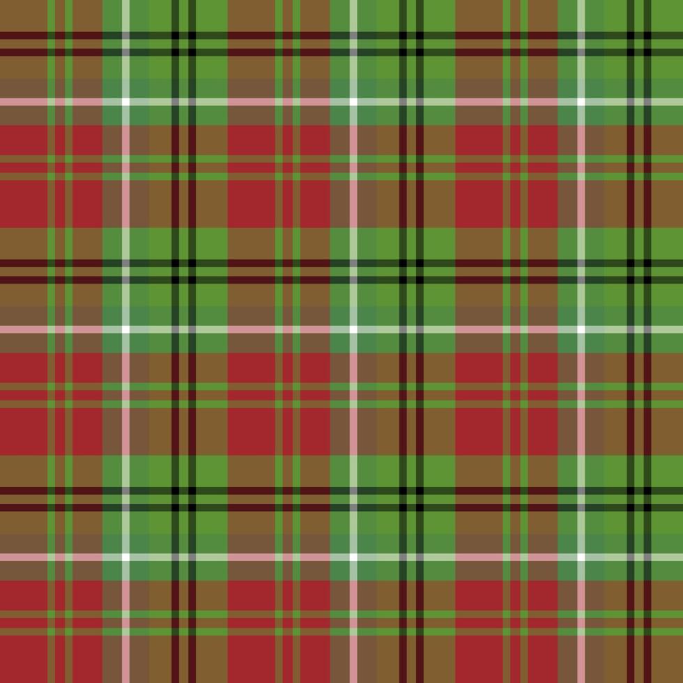Seamless pattern in christmas amazing red, green, white and black colors for plaid, fabric, textile, clothes, tablecloth and other things. Vector image.
