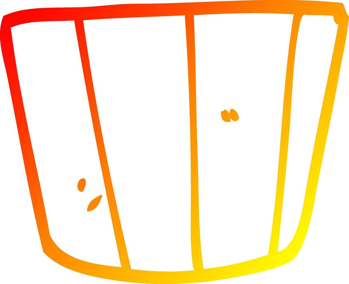 warm gradient line drawing cartoon pot vector