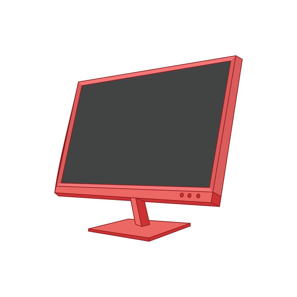 ilustración de icono de dibujos animados de monitor de computadora vector
