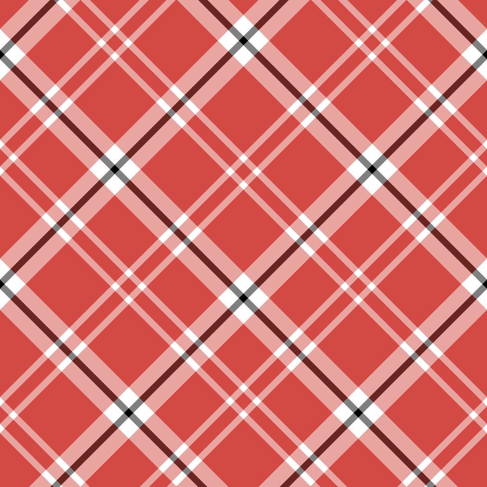 Seamless pattern in exquisite cozy red, white and black colors for plaid, fabric, textile, clothes, tablecloth and other things. Vector image. 2