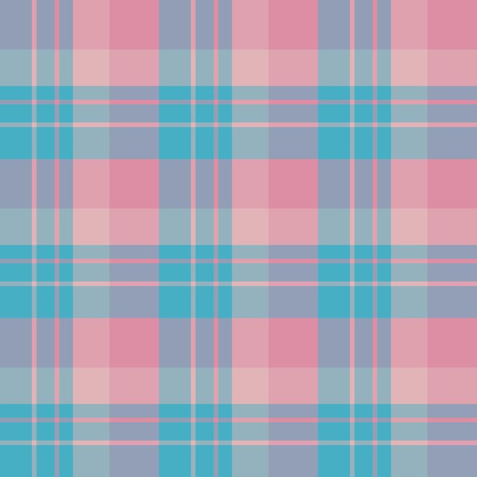 Seamless pattern in exquisite creative bright blue and pink colors for plaid, fabric, textile, clothes, tablecloth and other things. Vector image.