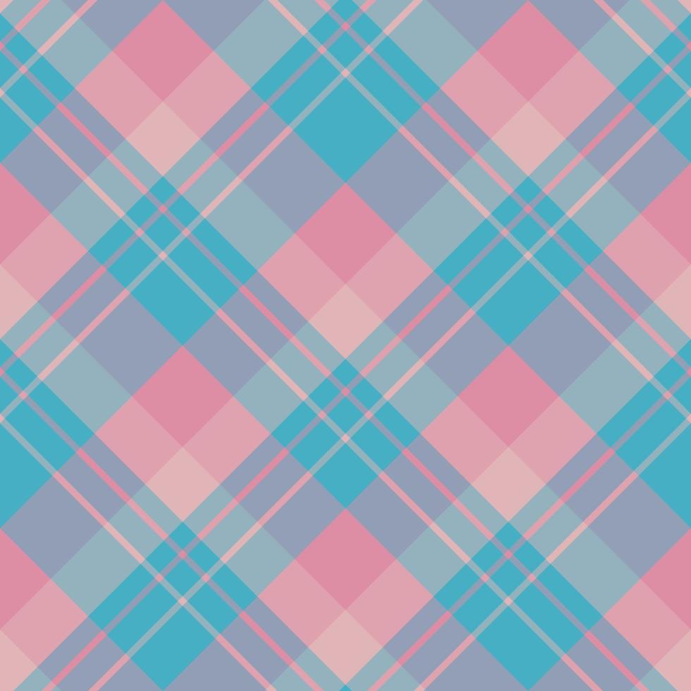 Seamless pattern in exquisite creative bright blue and pink colors for plaid, fabric, textile, clothes, tablecloth and other things. Vector image. 2
