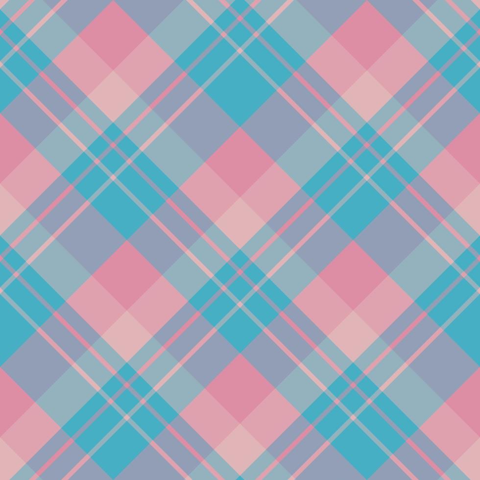 Seamless pattern in exquisite creative bright blue and pink colors for plaid, fabric, textile, clothes, tablecloth and other things. Vector image. 2