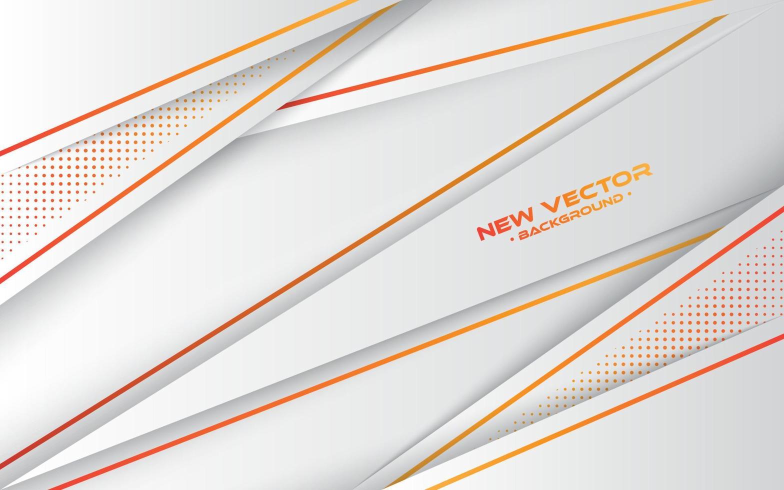 Abstract dynamic white with orange line, modern background. vector