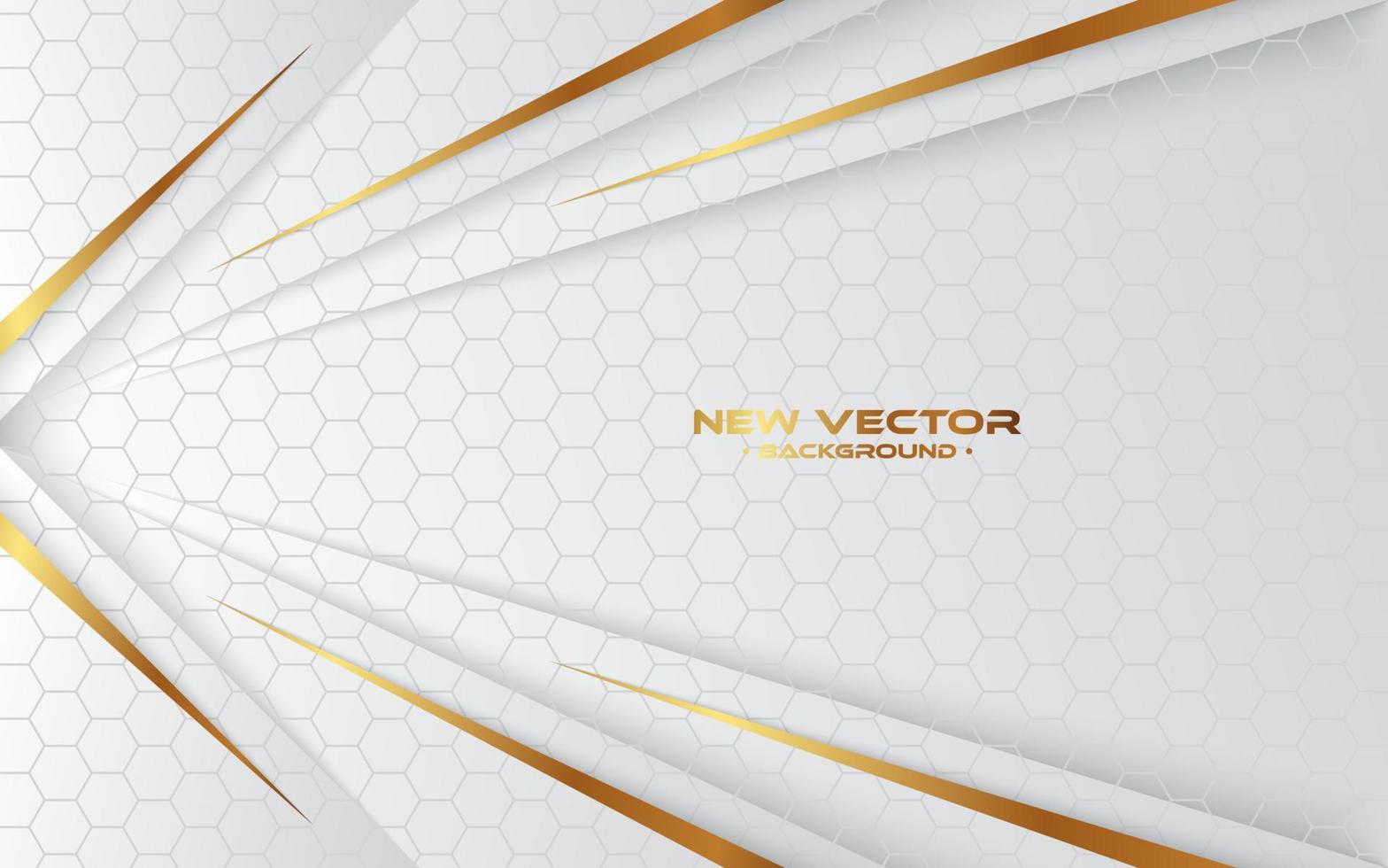 Abstract modern geometric white background. Paper cut style with golden lines. Luxury concept. You can use for banner template, cover, print ad, presentation, brochure, etc. Vector illustration
