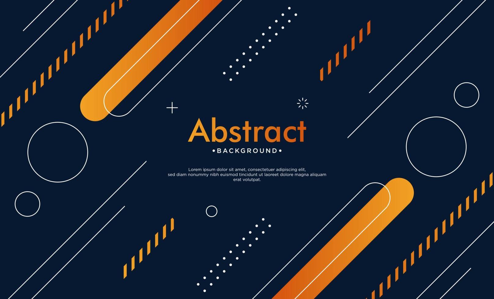 Hipster modern geometric abstract background. Bright blue banner with a trend orange stripes, textured background vector
