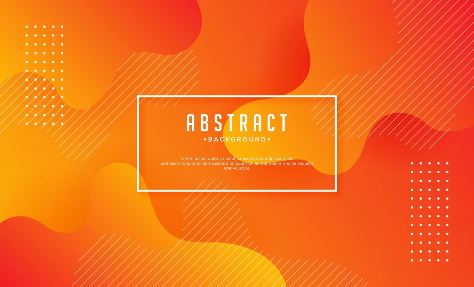 Dynamic textured background design in 3D style with orange color. vector