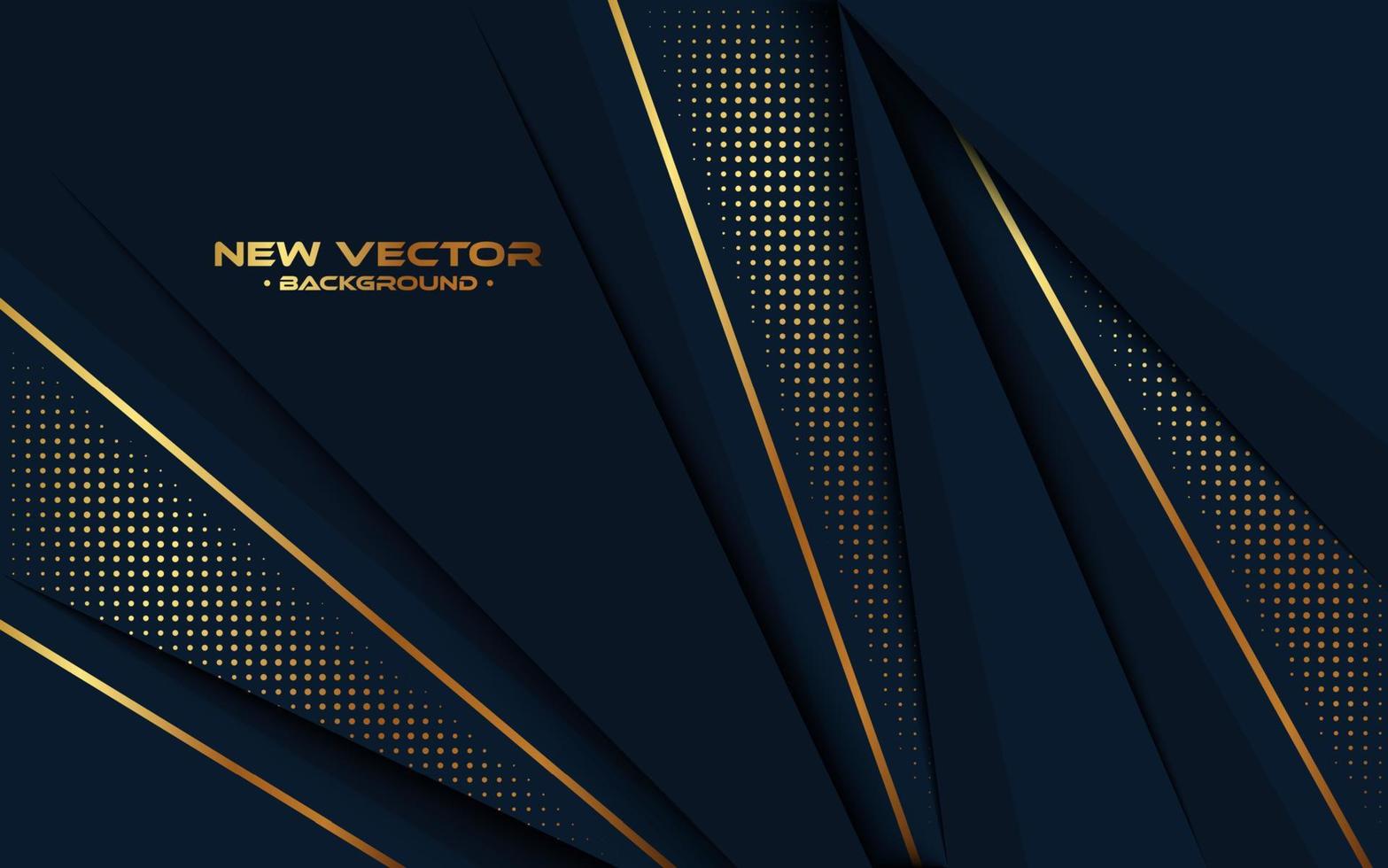 Luxury black background with a combination glowing golden dots with 3D style. vector