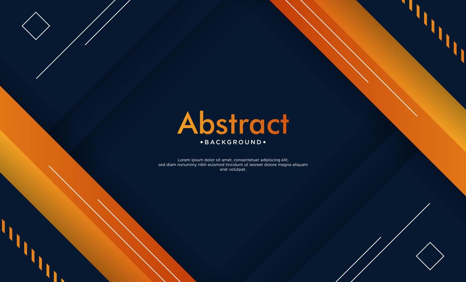 Hipster modern geometric abstract background. Bright blue banner with a trend orange stripes, textured background vector