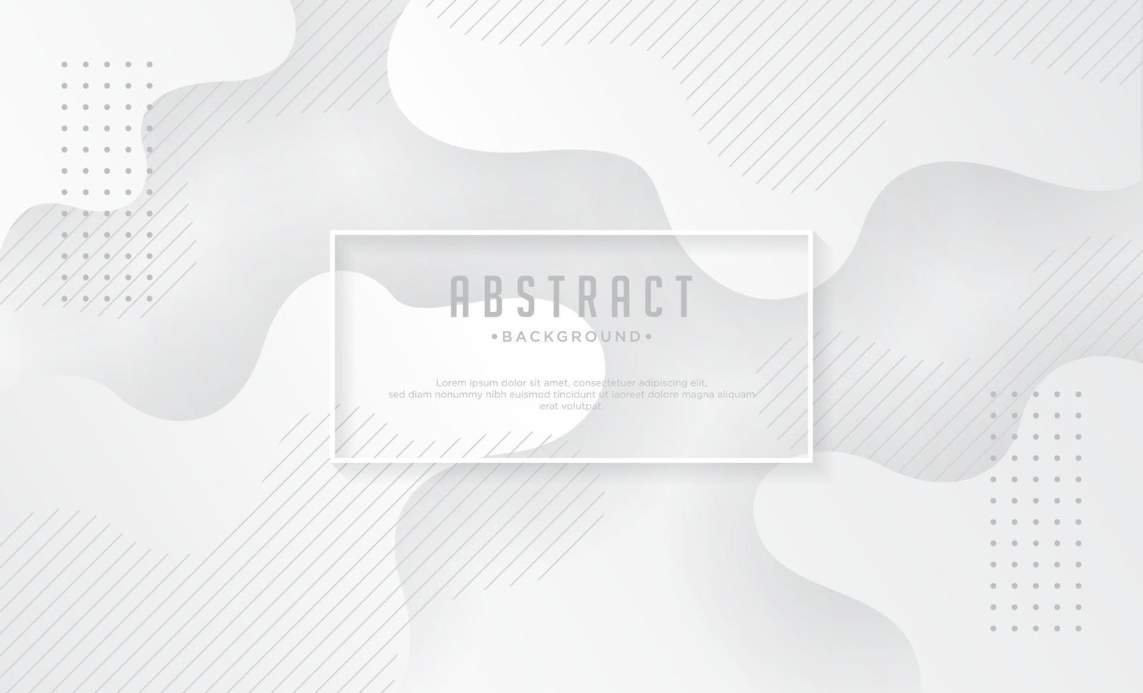 White Abstract Modern Wavy, Wave, Liquid, Fluid ,Paper Cut Style. Background, Wallpaper. vector