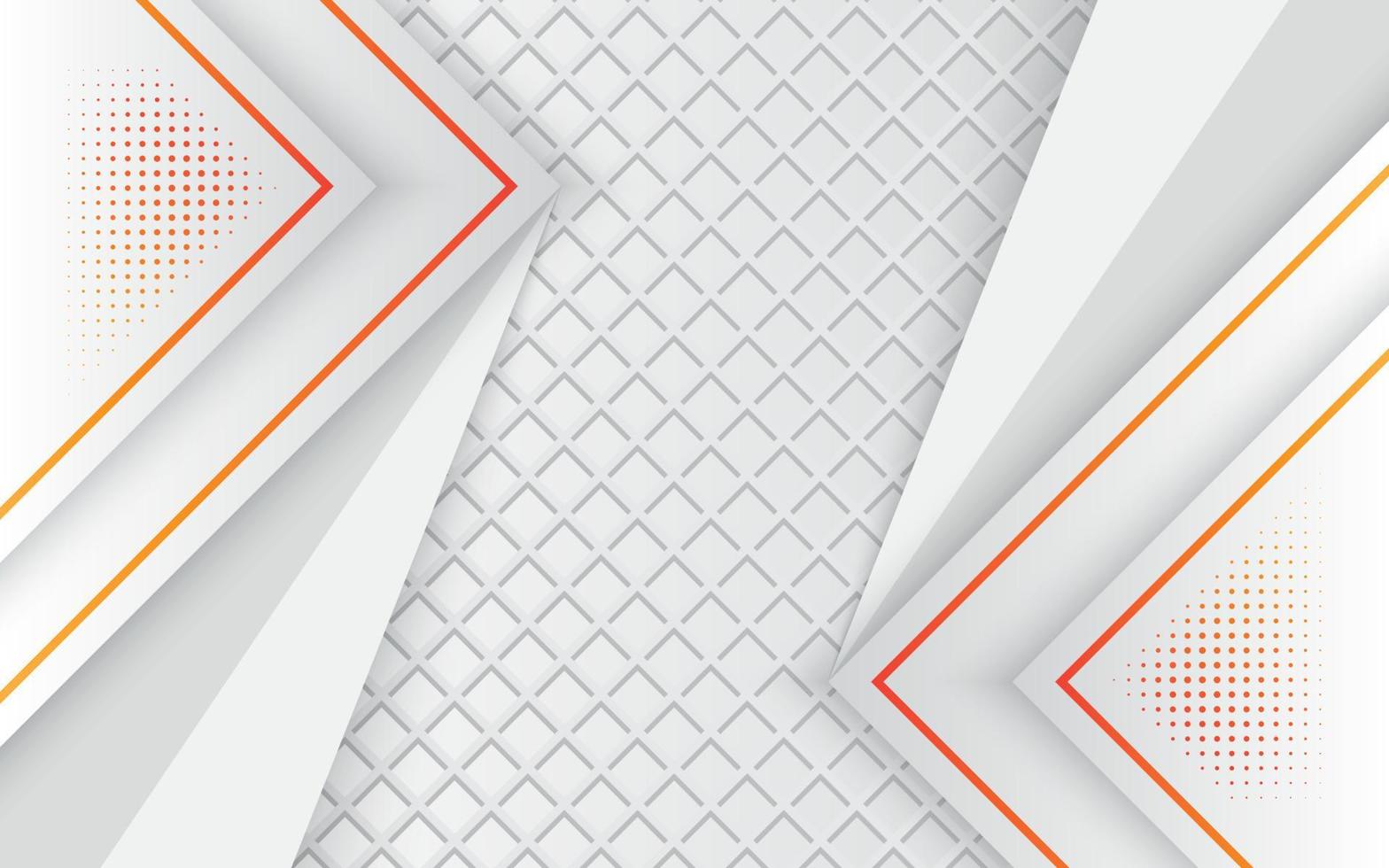 Abstract dynamic white with orange line, modern background. vector