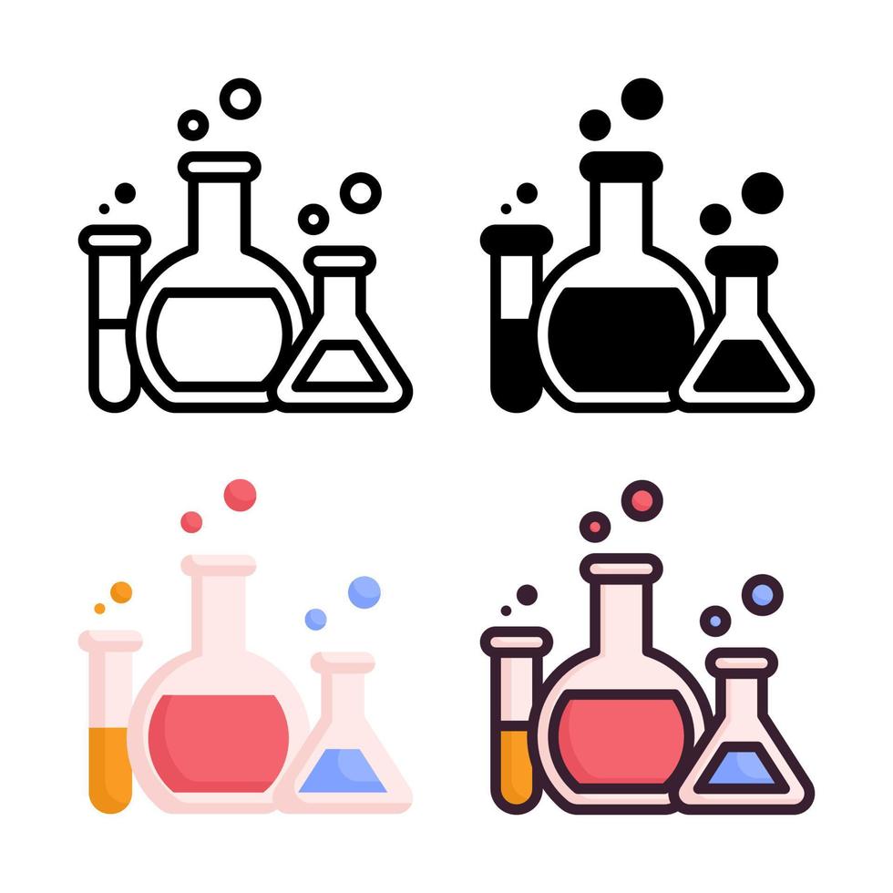 Chemistry Icon Set Style Collection vector