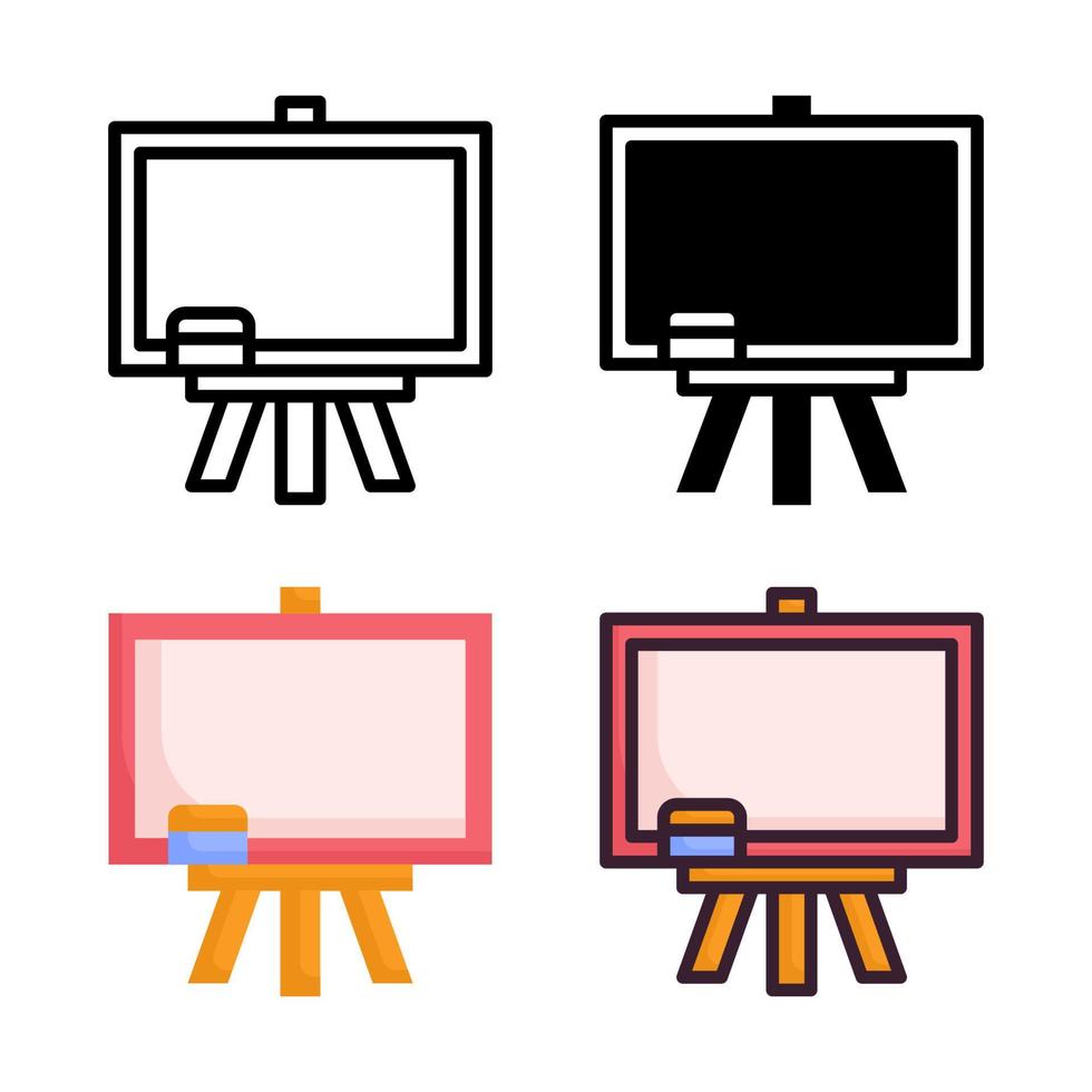Blackboard Icon Set Style Collection vector