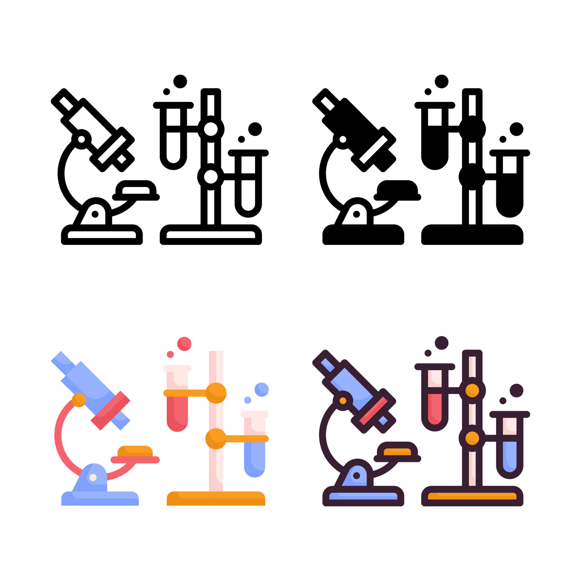 Laboratory Icon Set Style Collection 10008862 Vector Art at Vecteezy