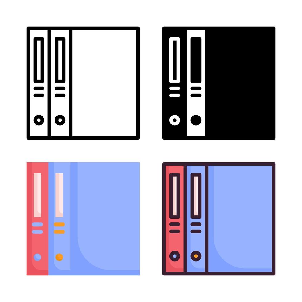 Folder Icon Set Style Collection vector